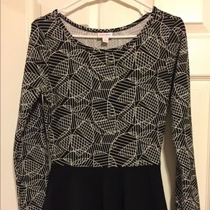 lularoe georgia dress, black and white